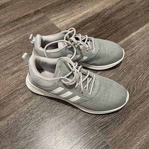 adidas QT Racer 2.0 FY8312 Women's US Size 7.5 Gray White Running Lace Up